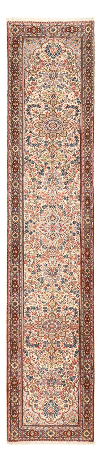 Alfombra de pasillo Alfombra persa - Real - 373 x 77 cm - beige claro