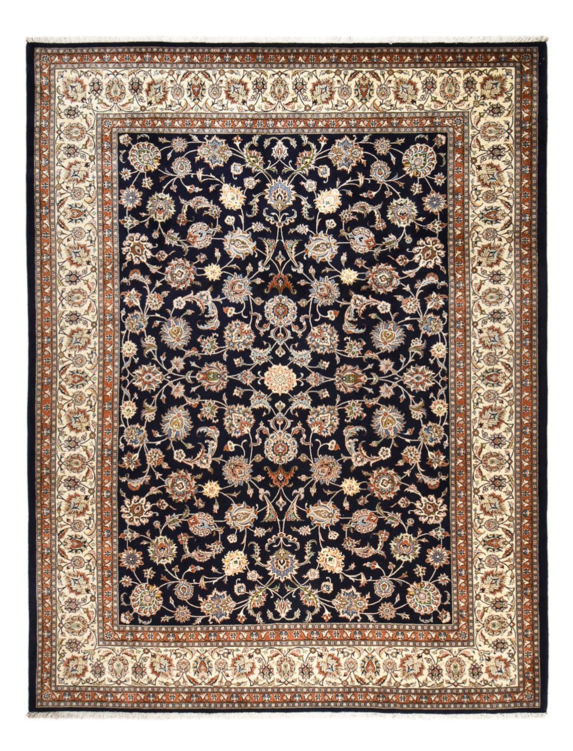 Alfombra persa - Clásica - Real - 390 x 297 cm - azul oscuro
