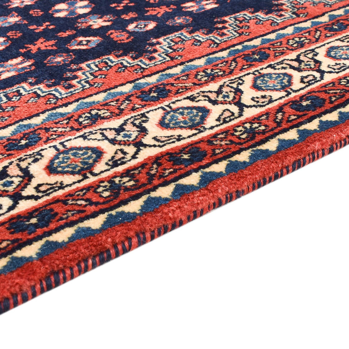Alfombra Gabbeh - Persa Kashkuli - 150 x 103 cm - azul oscuro