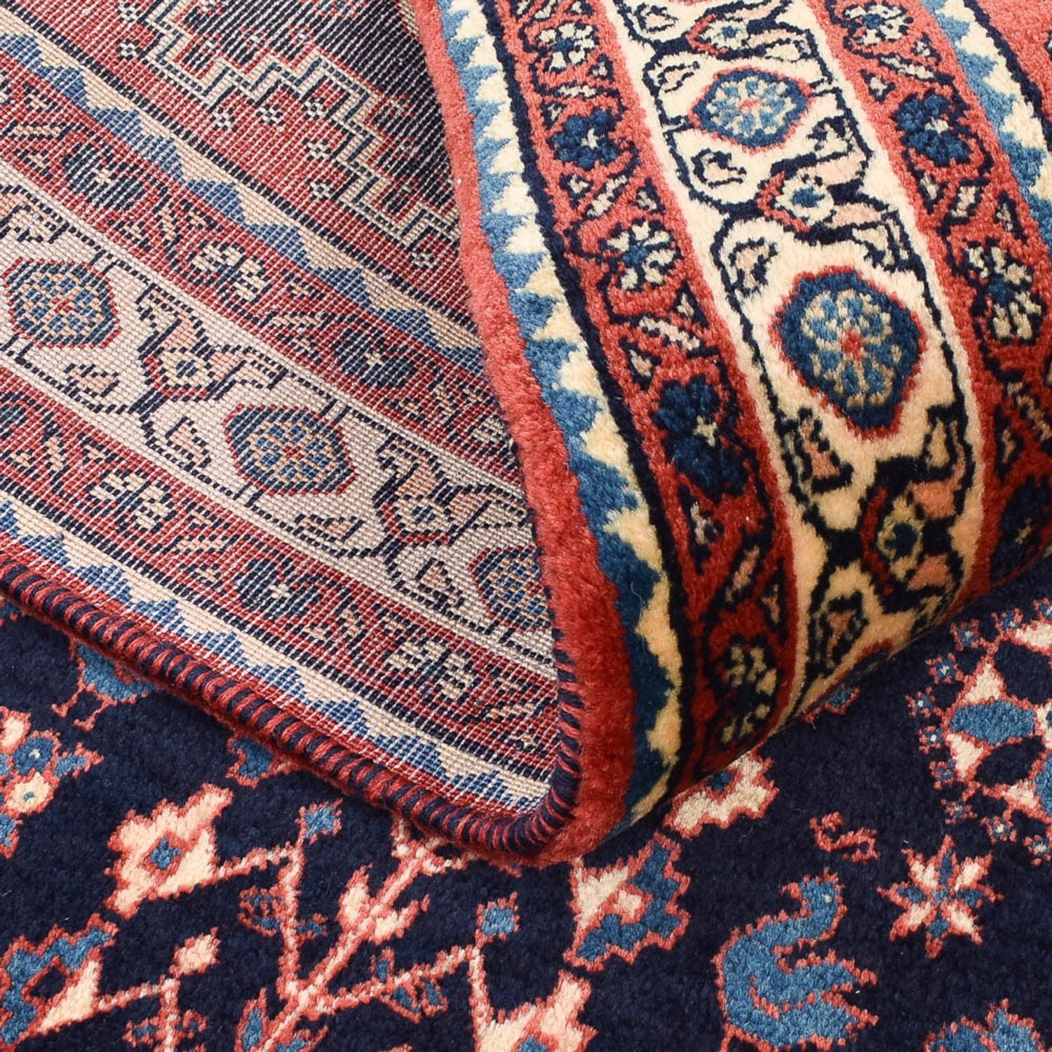 Alfombra Gabbeh - Persa Kashkuli - 150 x 103 cm - azul oscuro