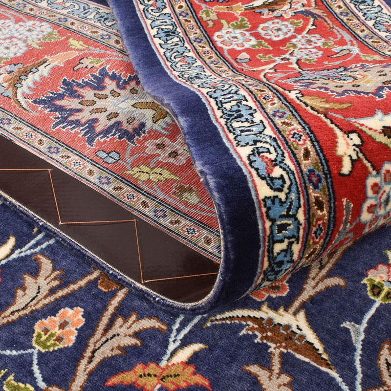 Alfombra Persa - Isfahan - Prima - 226 x 136 cm - azul oscuro