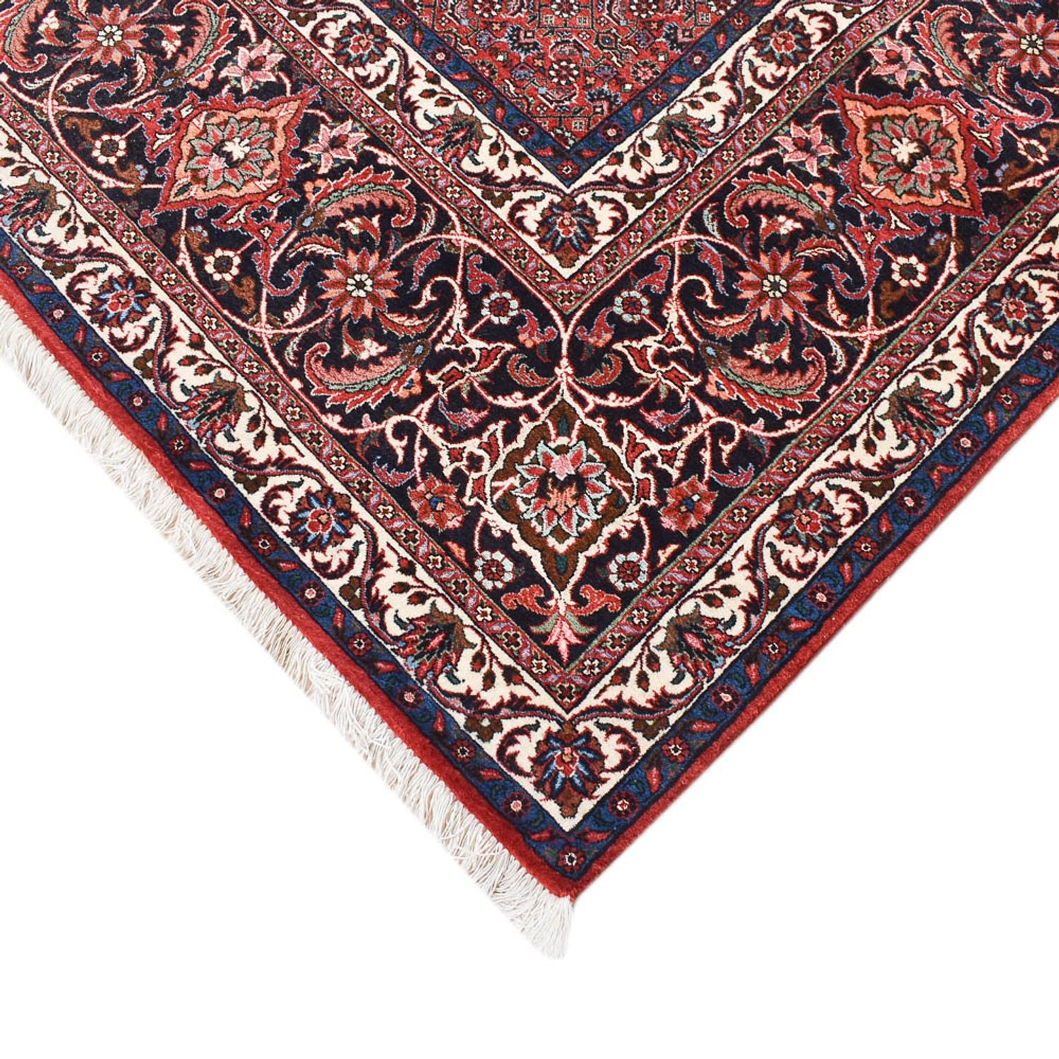 Alfombra persa - Bidjar - 490 x 350 cm - rojo burdeos