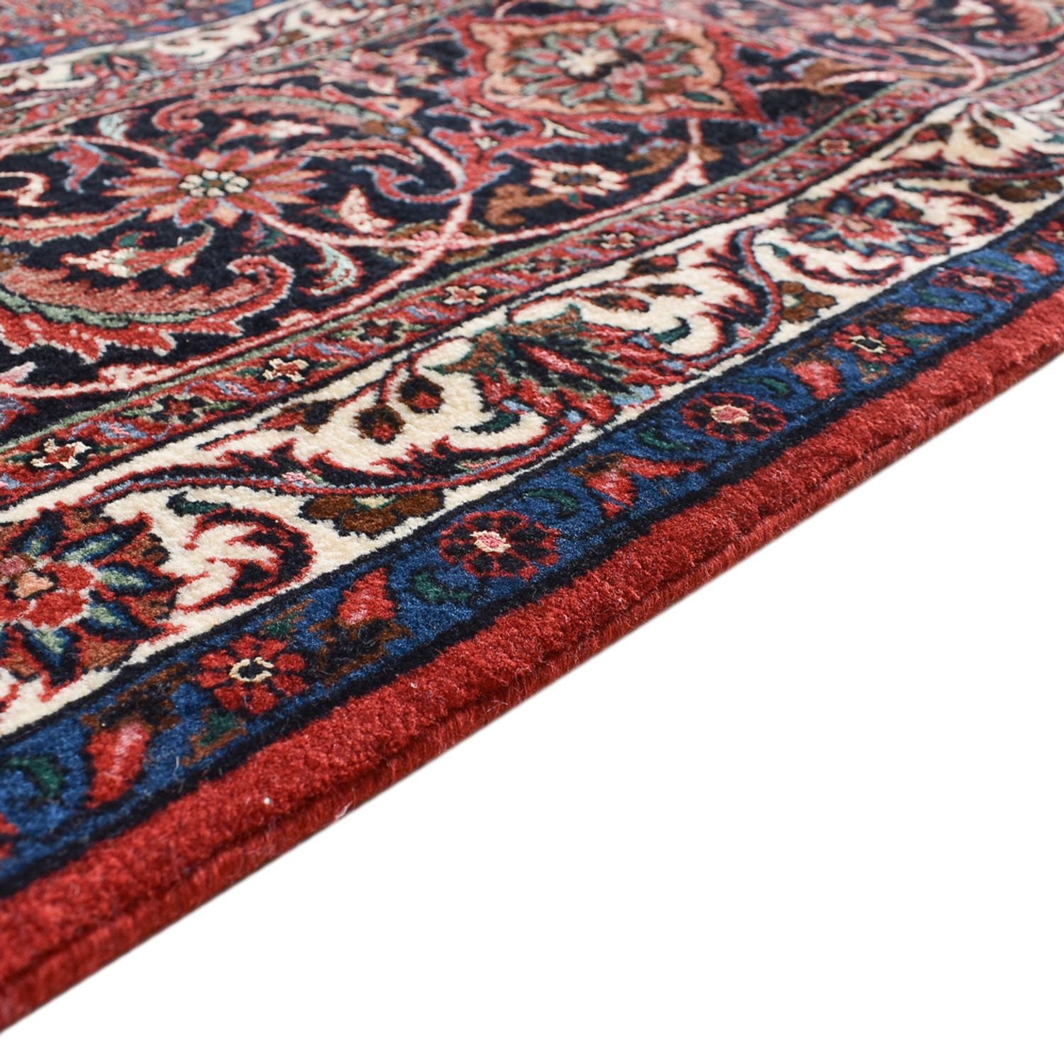 Alfombra persa - Bidjar - 490 x 350 cm - rojo burdeos