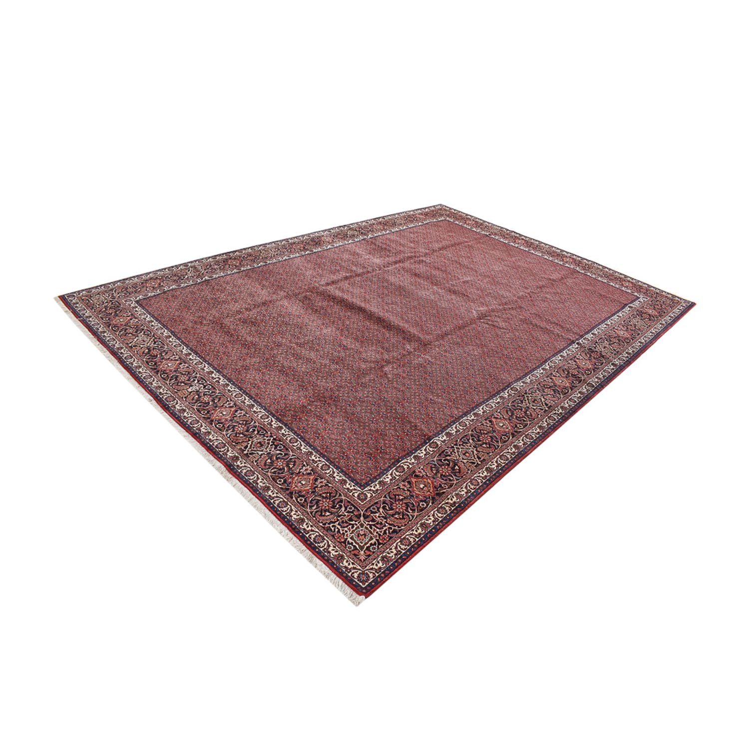 Alfombra persa - Bidjar - 490 x 350 cm - rojo burdeos