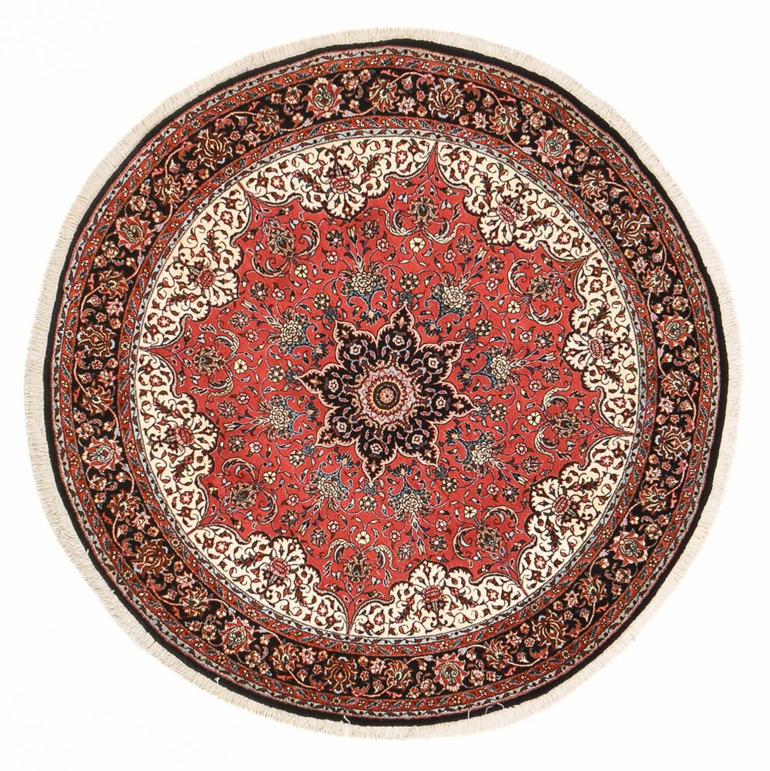 Alfombra persa - Bidjar redondo  - 150 x 150 cm - rojo