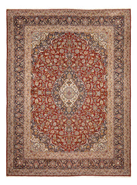 Alfombra persa - Keshan - Real - 412 x 303 cm - rojo oscuro