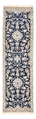 Alfombra de pasillo Alfombra Persa - Nain - Real - 185 x 56 cm - azul oscuro