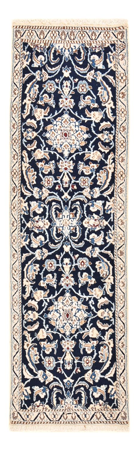 Alfombra de pasillo Alfombra Persa - Nain - Real - 185 x 56 cm - azul oscuro