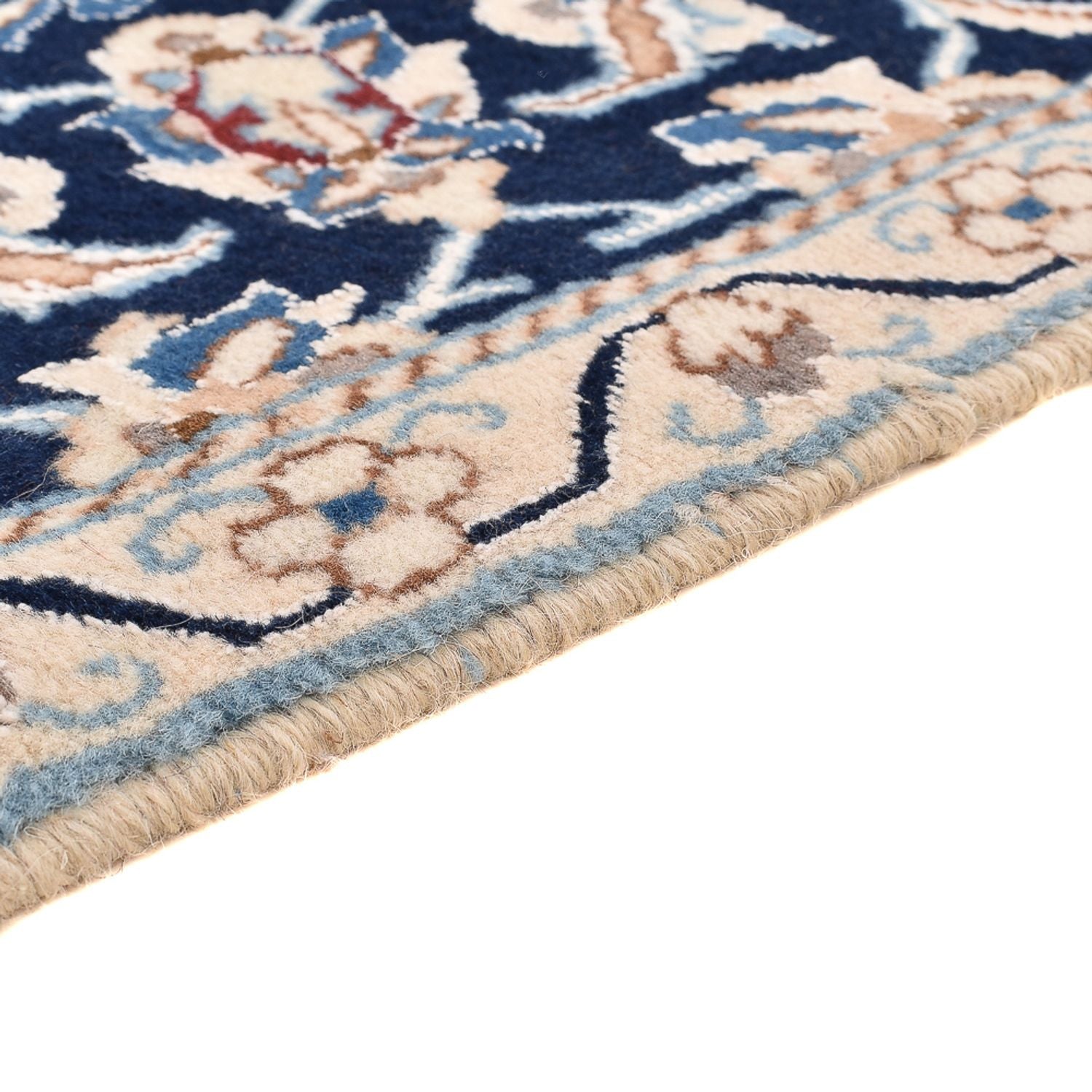 Alfombra de pasillo Alfombra Persa - Nain - Real - 185 x 56 cm - azul oscuro