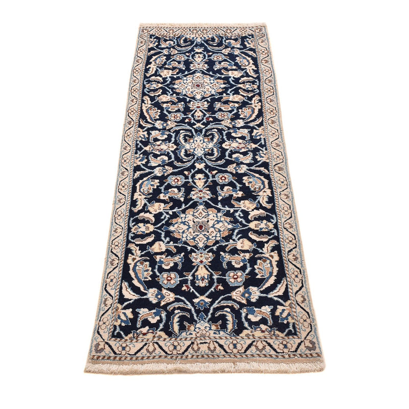 Alfombra de pasillo Alfombra Persa - Nain - Real - 185 x 56 cm - azul oscuro