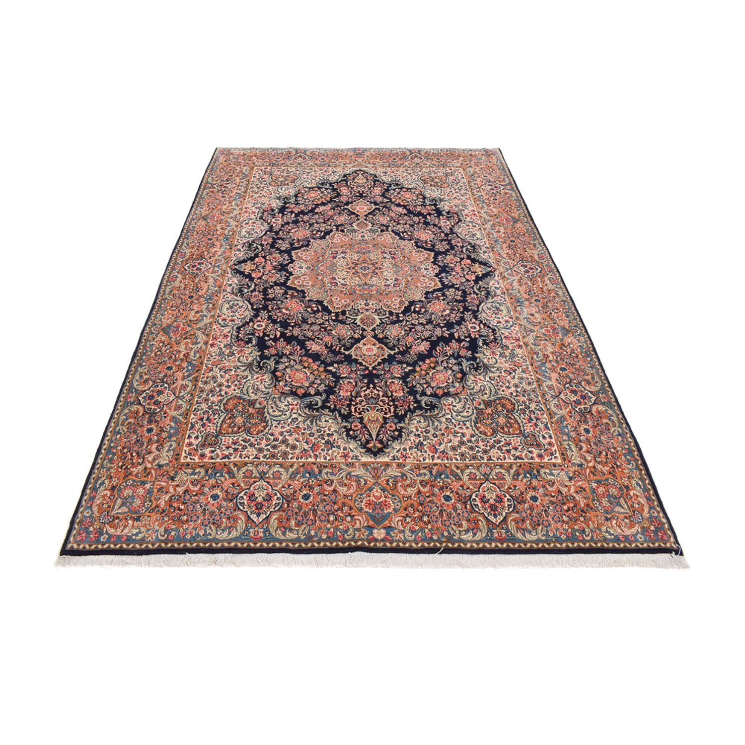 Alfombra persa - Real - 312 x 203 cm - azul oscuro