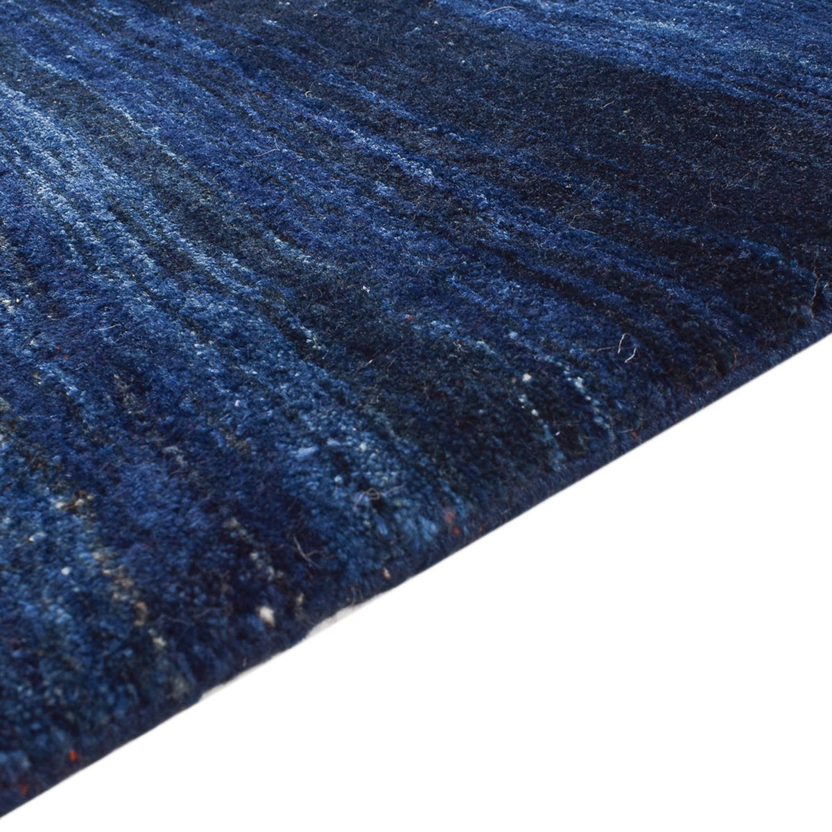 Alfombra Gabbeh - Loribaft Persa - 195 x 158 cm - azul oscuro