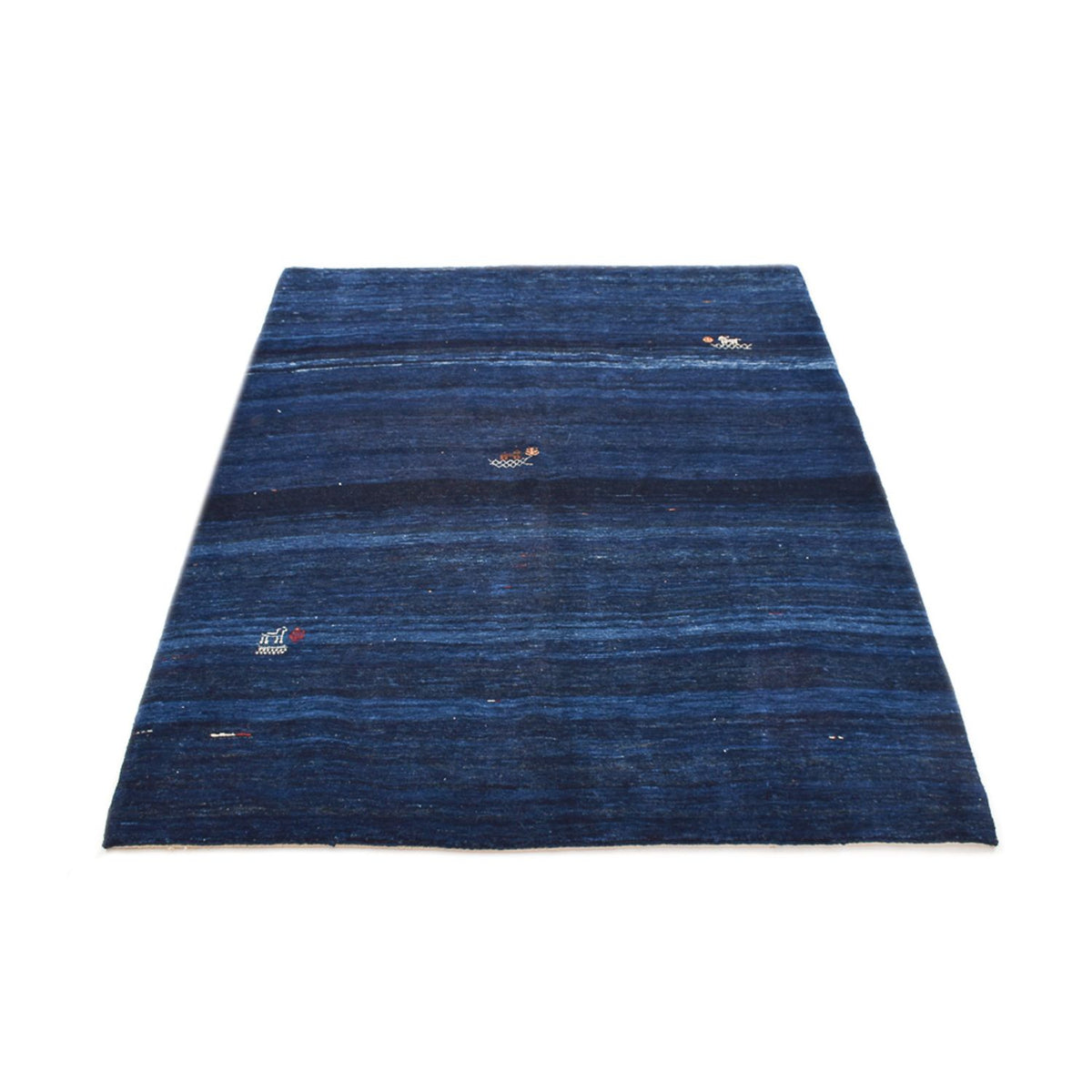 Alfombra Gabbeh - Loribaft Persa - 195 x 158 cm - azul oscuro