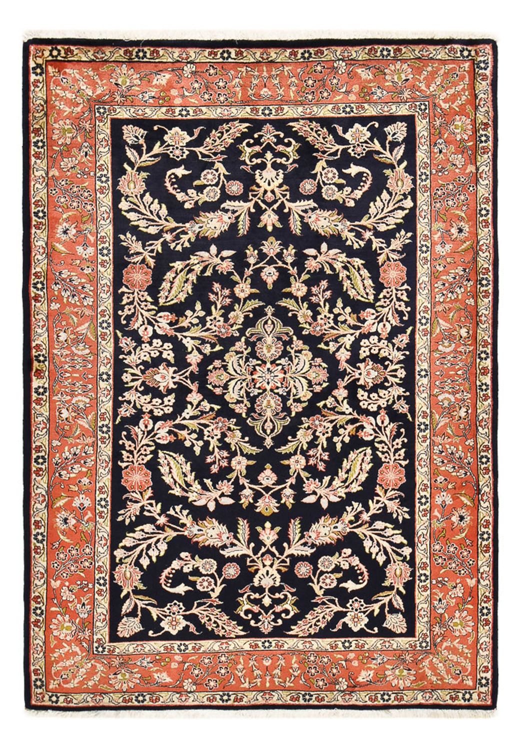 Alfombra persa - Clásica - 203 x 142 cm - azul oscuro