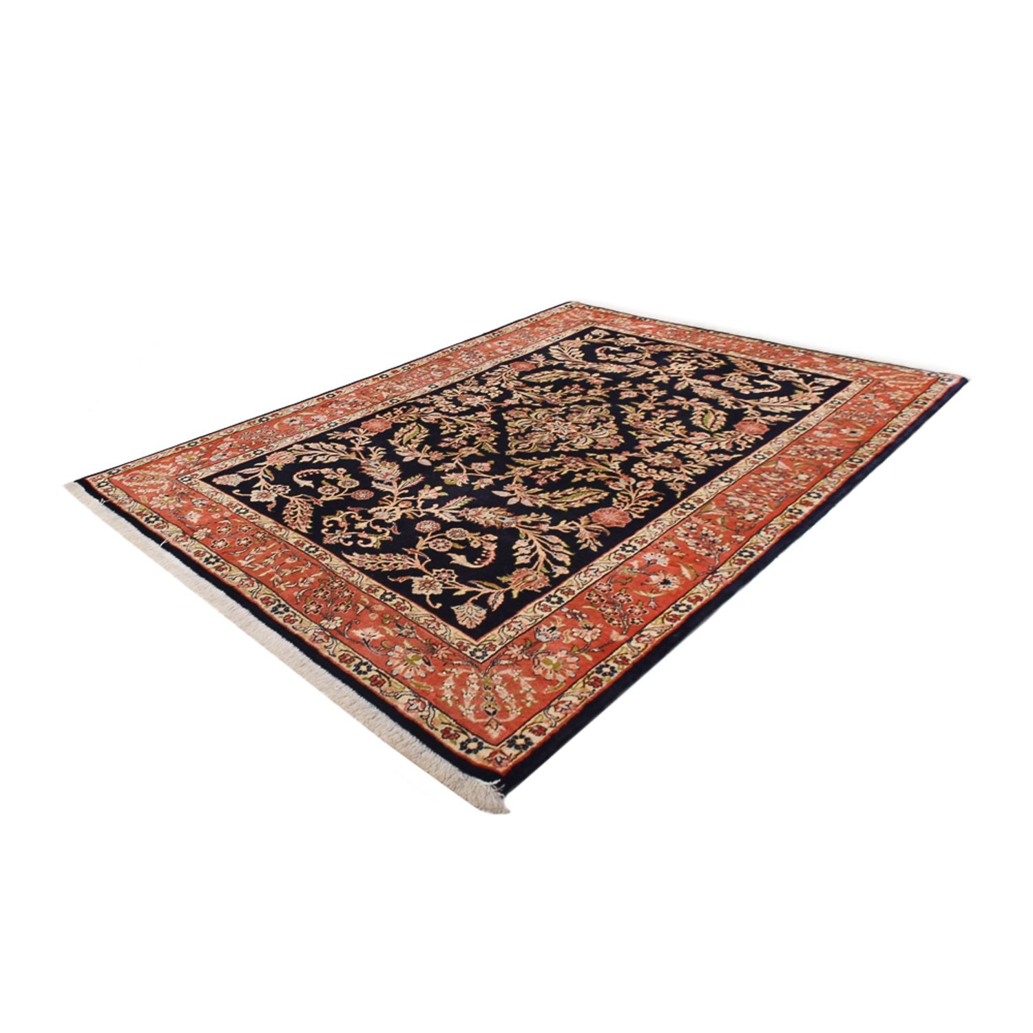 Alfombra persa - Clásica - 203 x 142 cm - azul oscuro