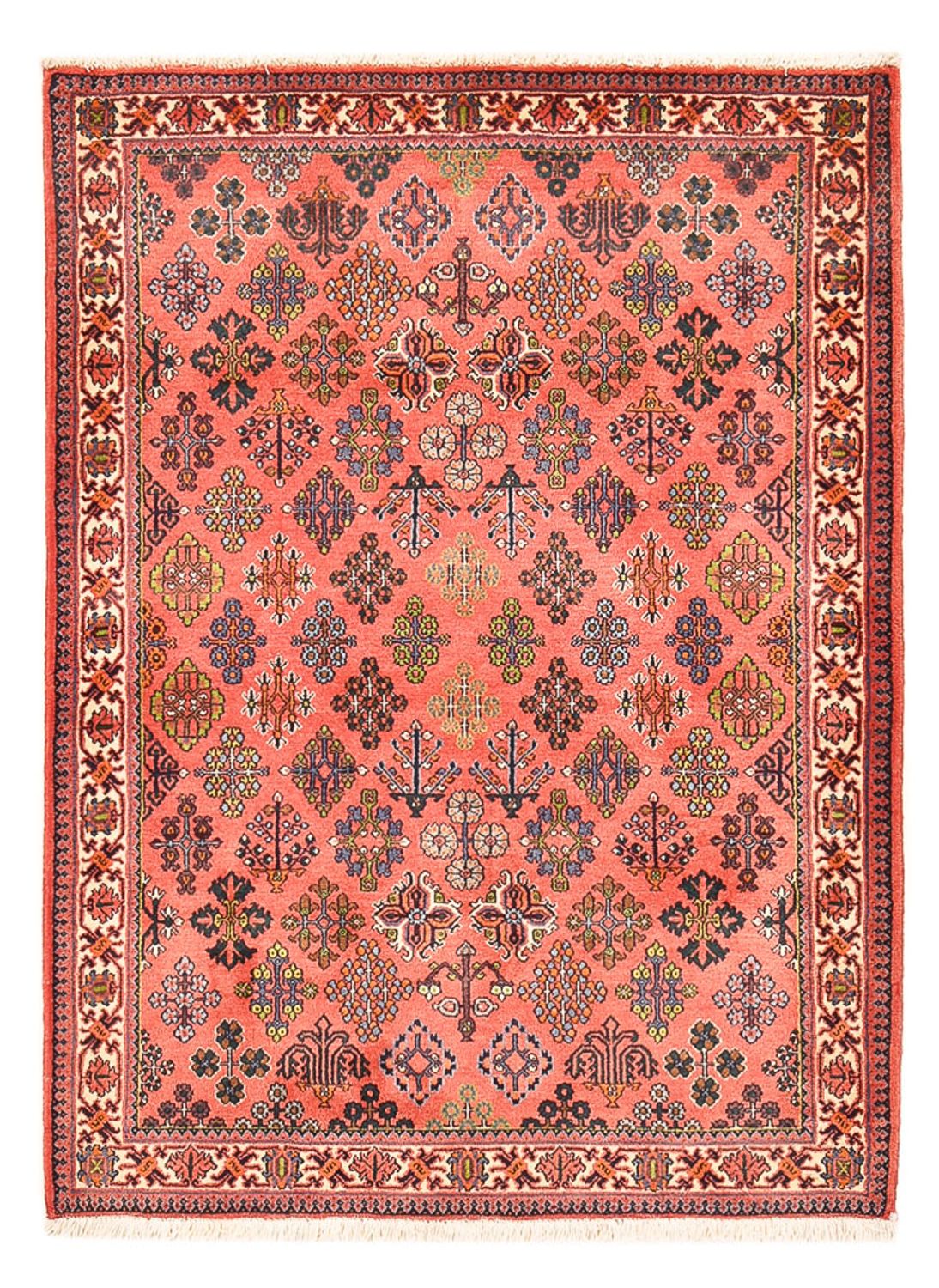 Alfombra persa - Nómada - 156 x 115 cm - rojo claro