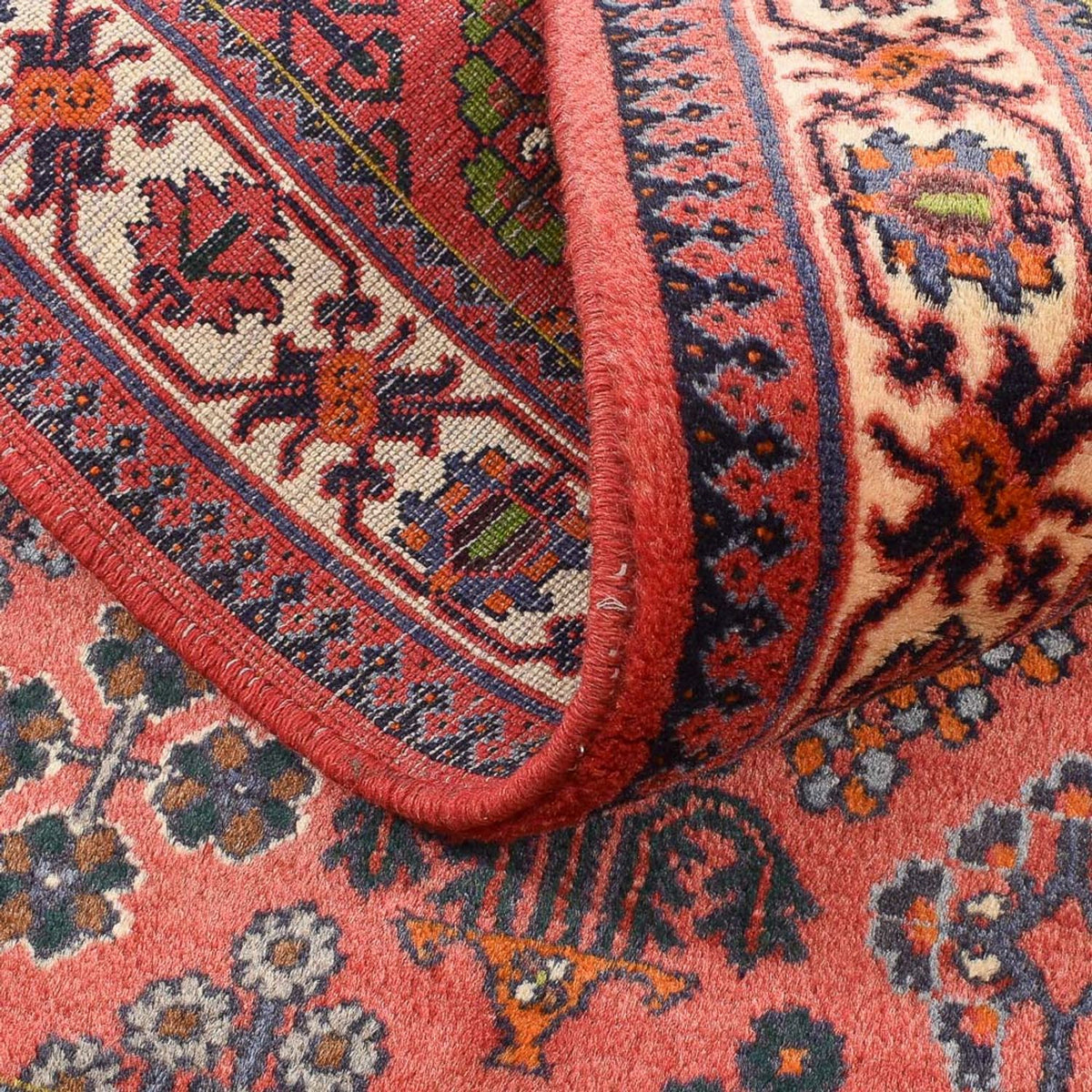 Alfombra persa - Nómada - 156 x 115 cm - rojo claro