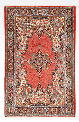Alfombra Persa - Ghom - Royal - 205 x 132 cm - rojo