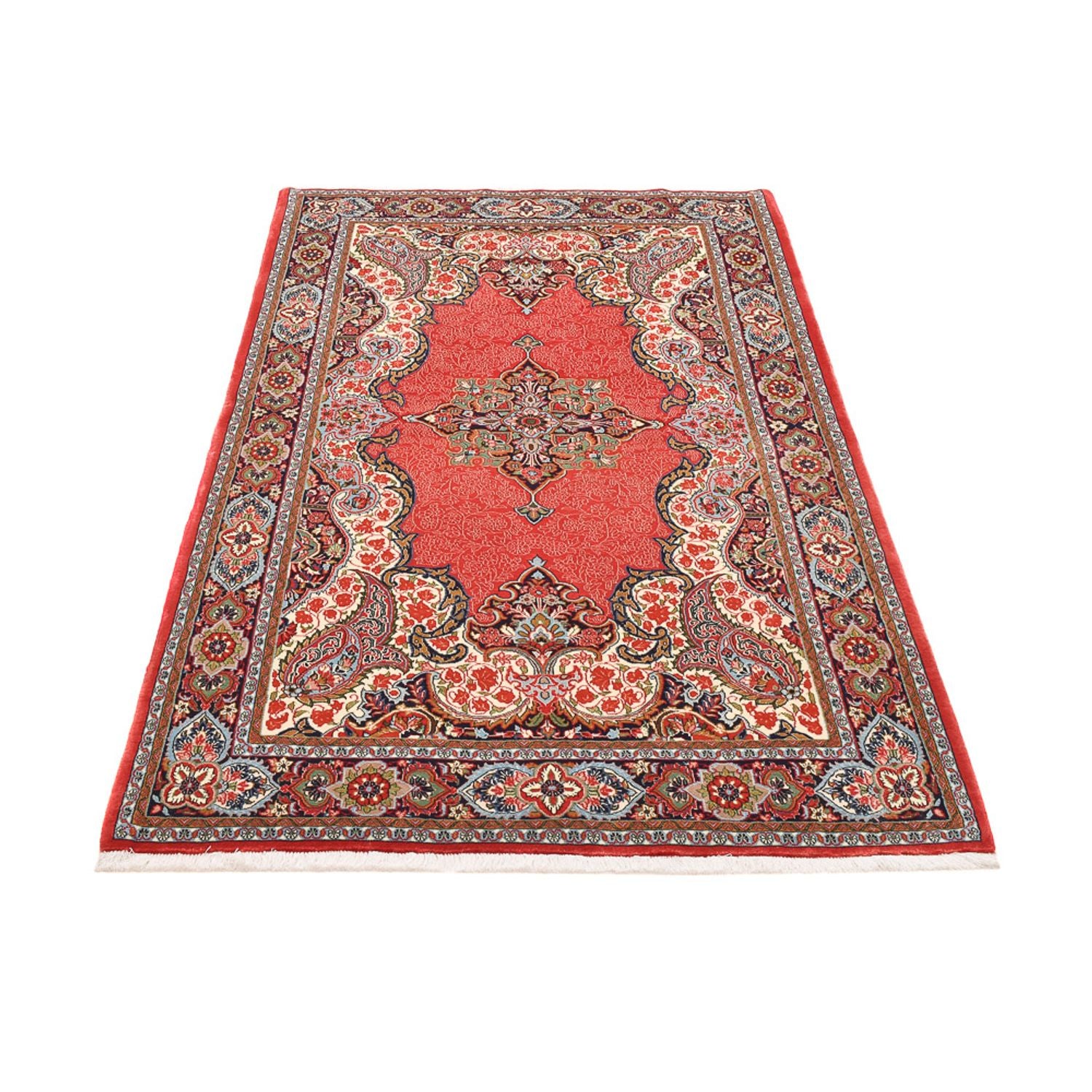 Alfombra Persa - Ghom - Royal - 205 x 132 cm - rojo