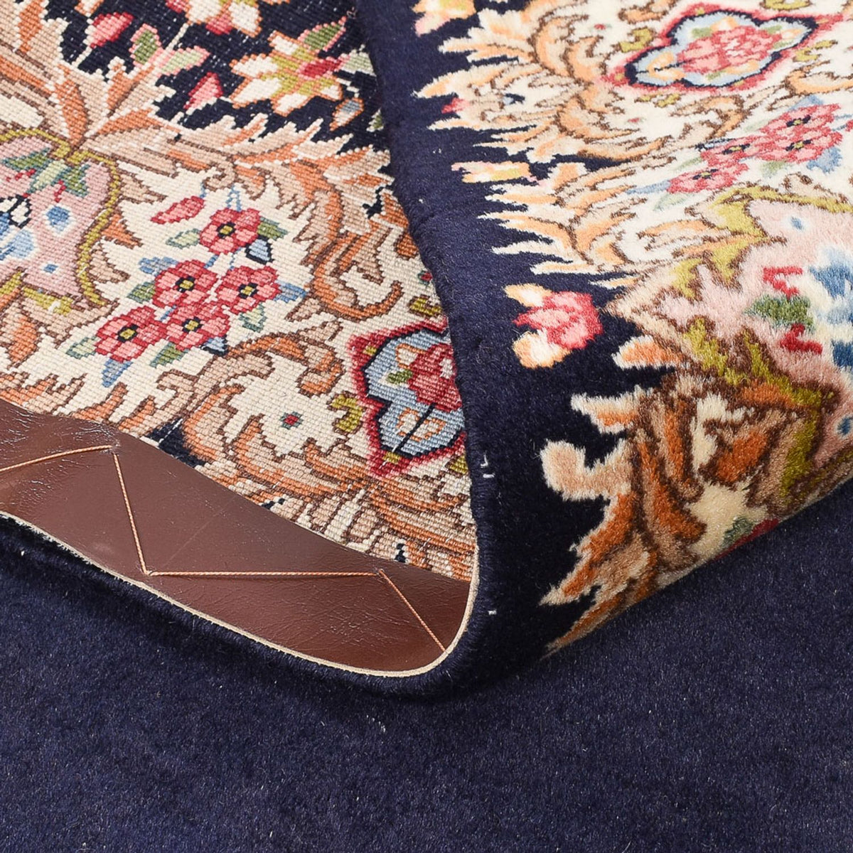 Alfombra persa - Real - 162 x 109 cm - azul oscuro