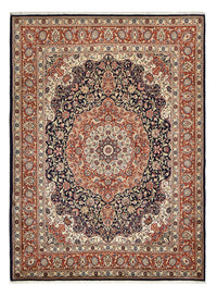 Alfombra persa - Ghom - 301 x 221 cm - azul oscuro