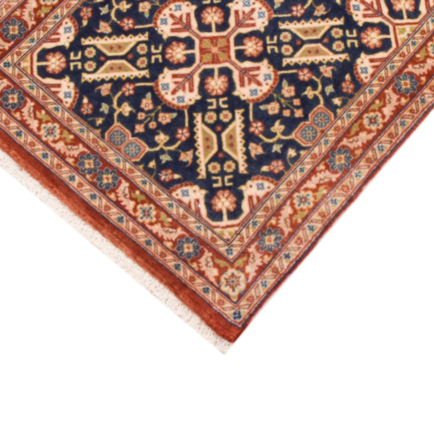 Alfombra de pasillo Alfombra Persa - Ghom - Royal - 195 x 51 cm - beige oscuro