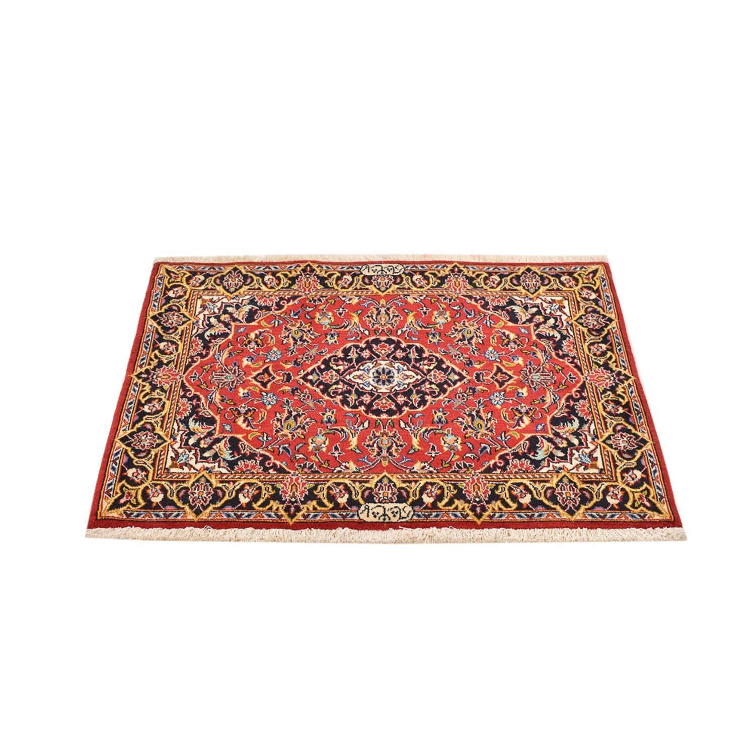 Alfombra persa - Keshan - 98 x 70 cm - rojo