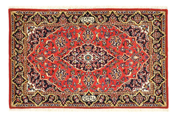 Alfombra persa - Keshan - 98 x 70 cm - rojo