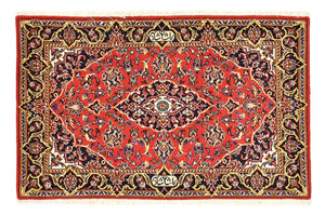 Alfombra persa - Keshan - 98 x 70 cm - rojo