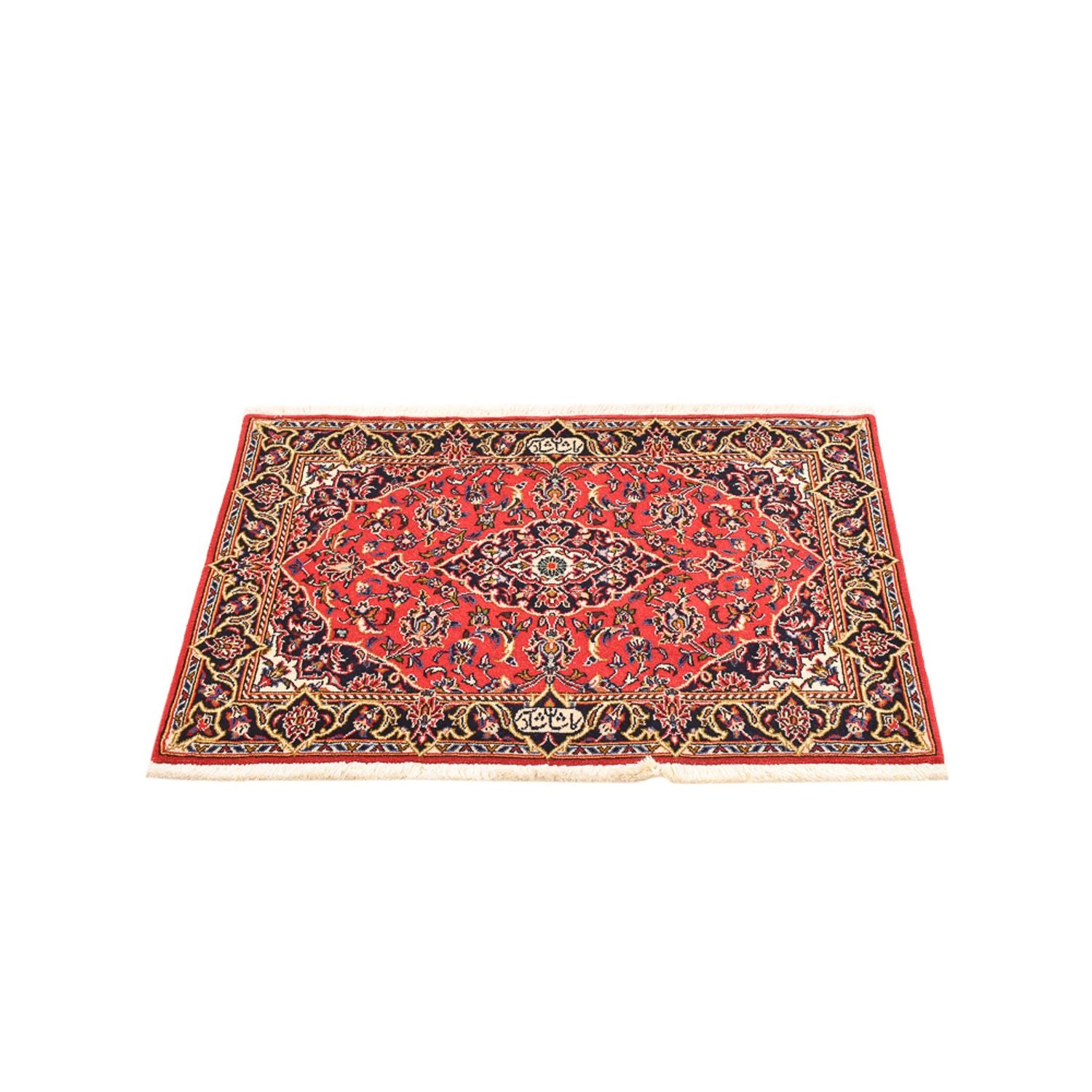 Alfombra persa - Keshan - 98 x 70 cm - rojo