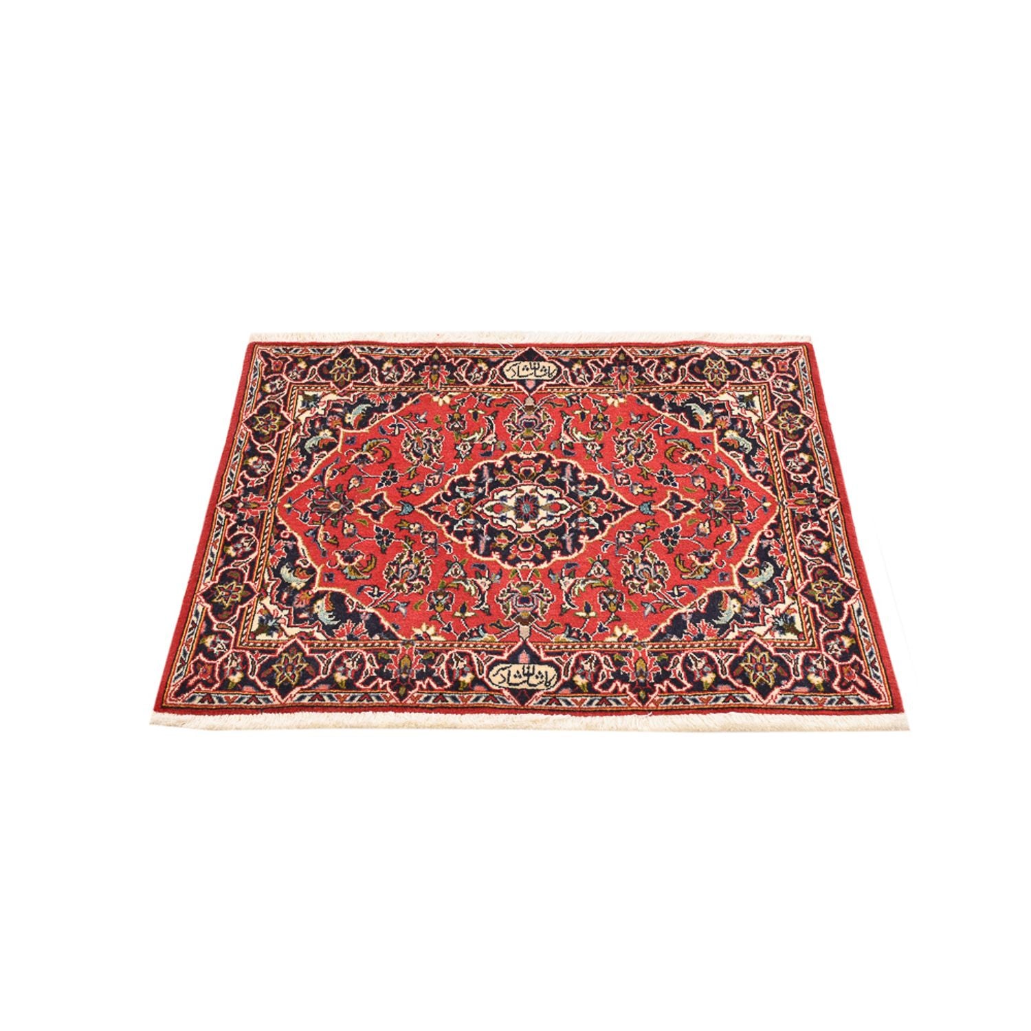 Alfombra persa - Keshan - 98 x 70 cm - rojo