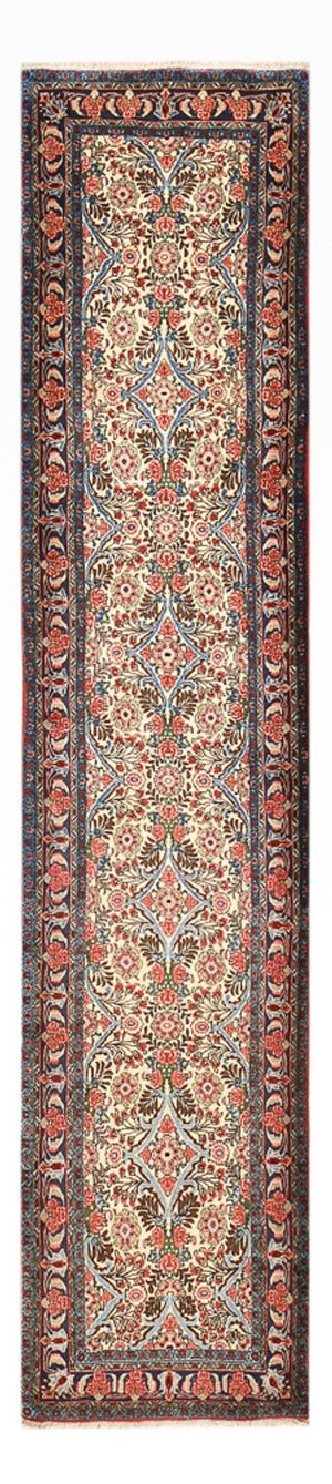 Alfombra de pasillo Alfombra persa - Bidjar - 375 x 83 cm - beige