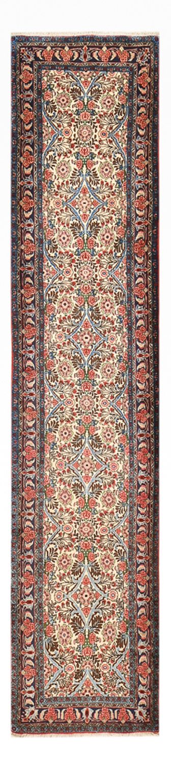 Alfombra de pasillo Alfombra persa - Bidjar - 375 x 83 cm - beige