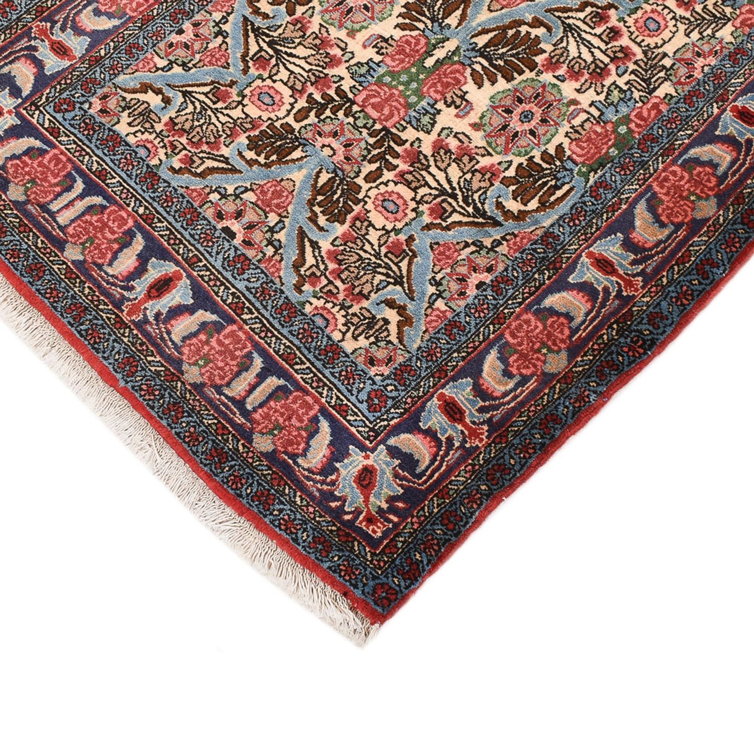 Alfombra de pasillo Alfombra persa - Bidjar - 375 x 83 cm - beige