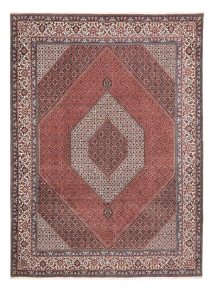 Alfombra persa - Bidjar - 410 x 304 cm - rojo burdeos