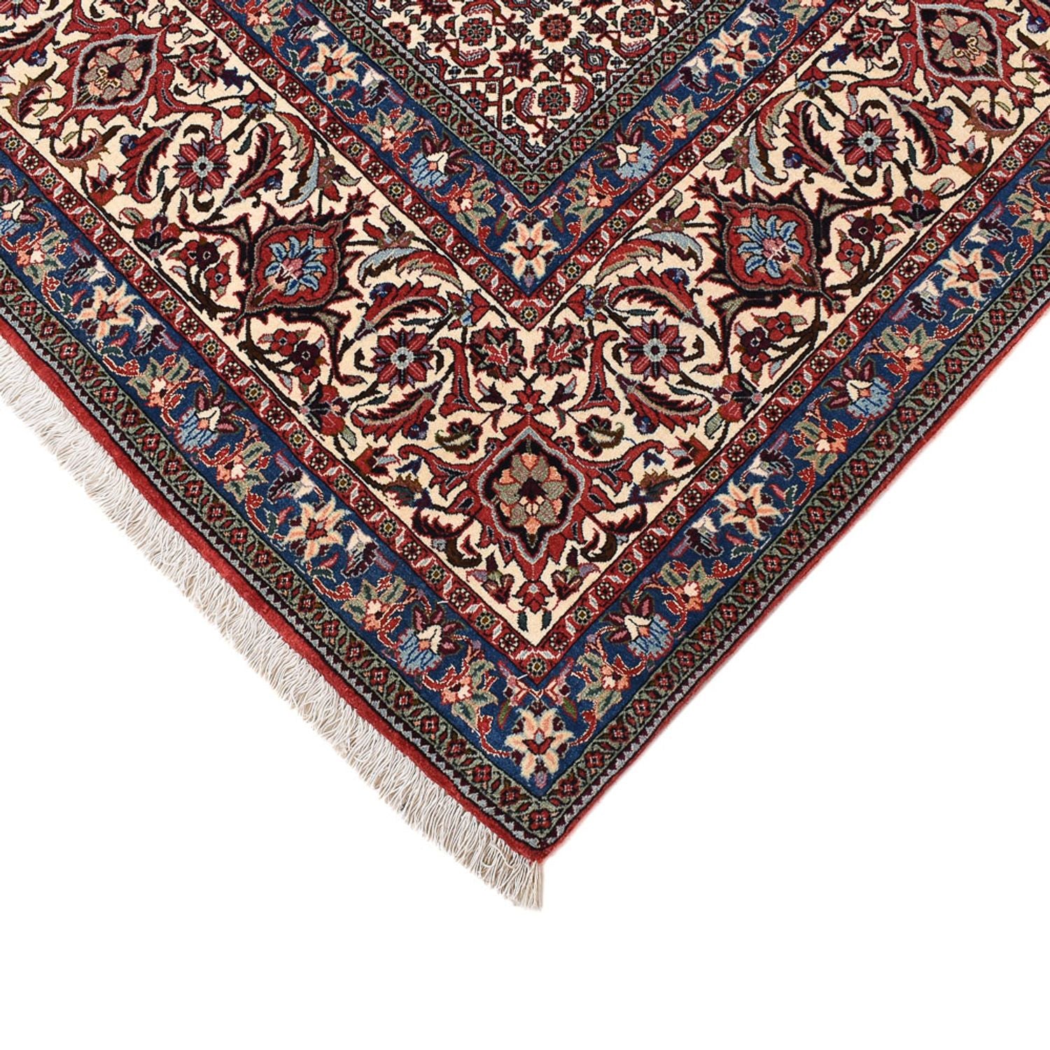 Alfombra persa - Bidjar - 410 x 304 cm - rojo burdeos