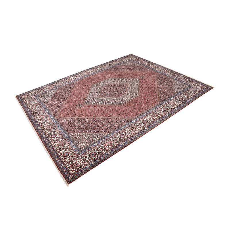 Alfombra persa - Bidjar - 410 x 304 cm - rojo burdeos