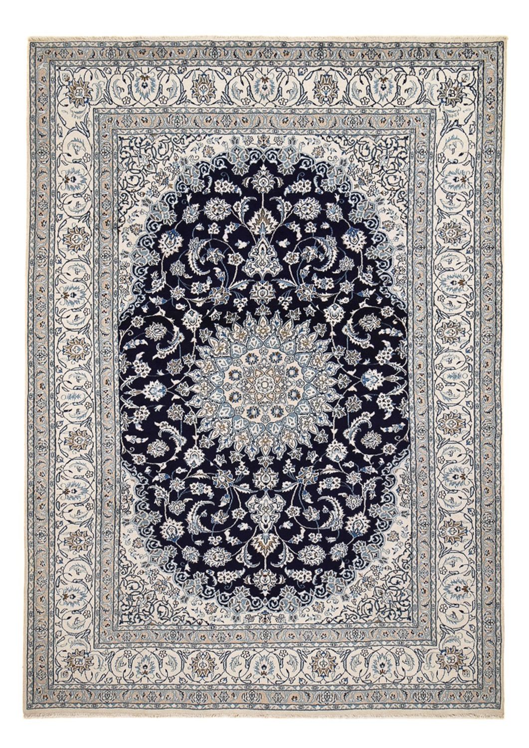 Alfombra persa - Nain - 410 x 294 cm - azul oscuro