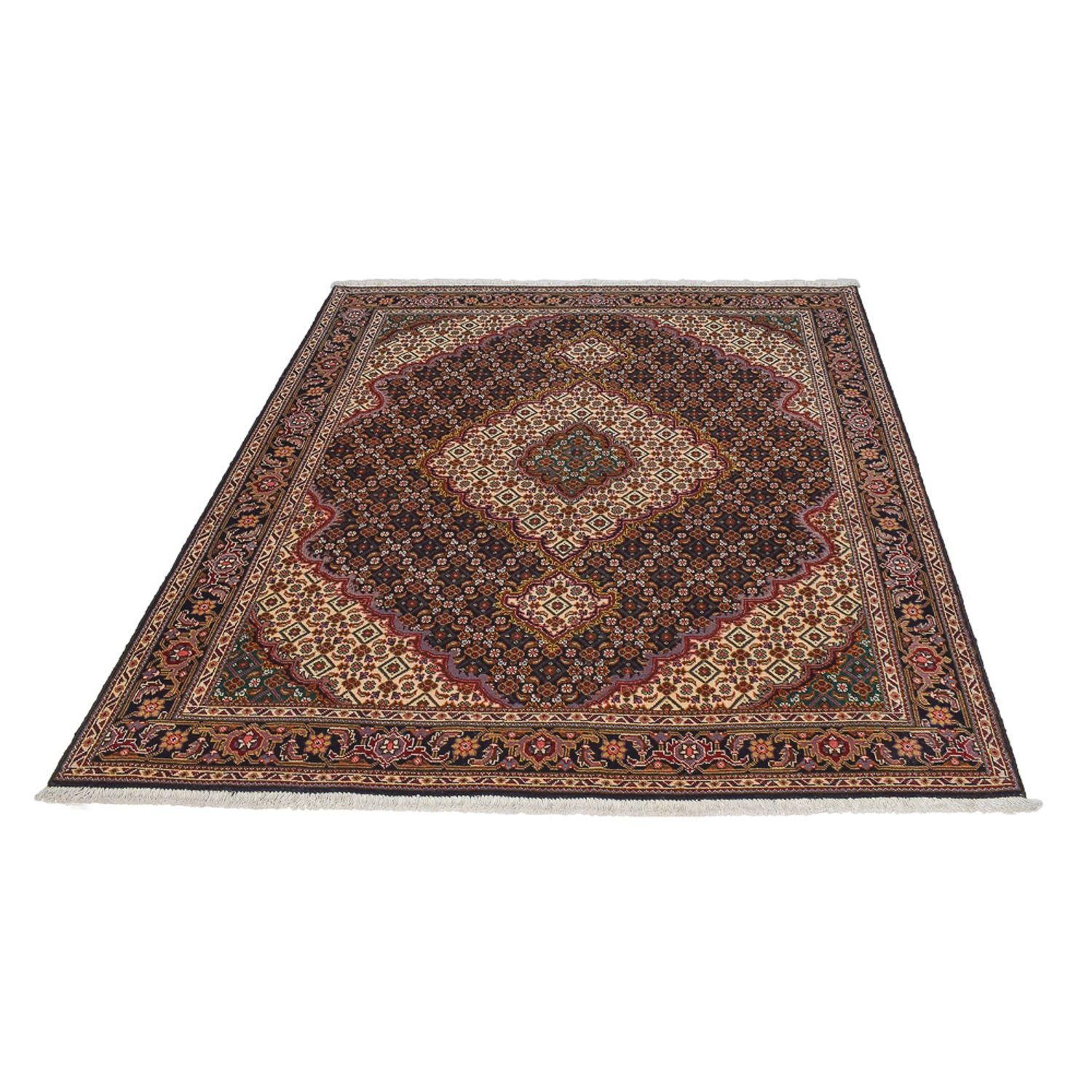 Alfombra Persa - Tabriz - Real - 201 x 150 cm - marrón