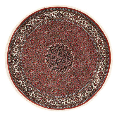 Bidjar - Zanjan Alfombra 150x150cm - Alfombra persa - rojo oscuro