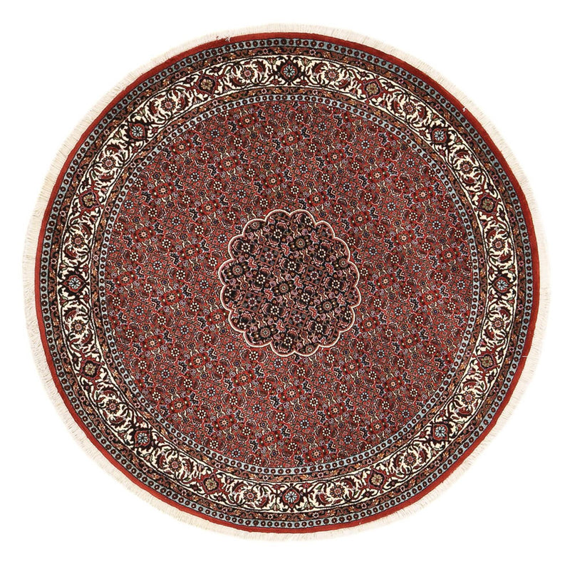 Alfombra persa - Bidjar redondo  - 150 x 150 cm - rojo oscuro