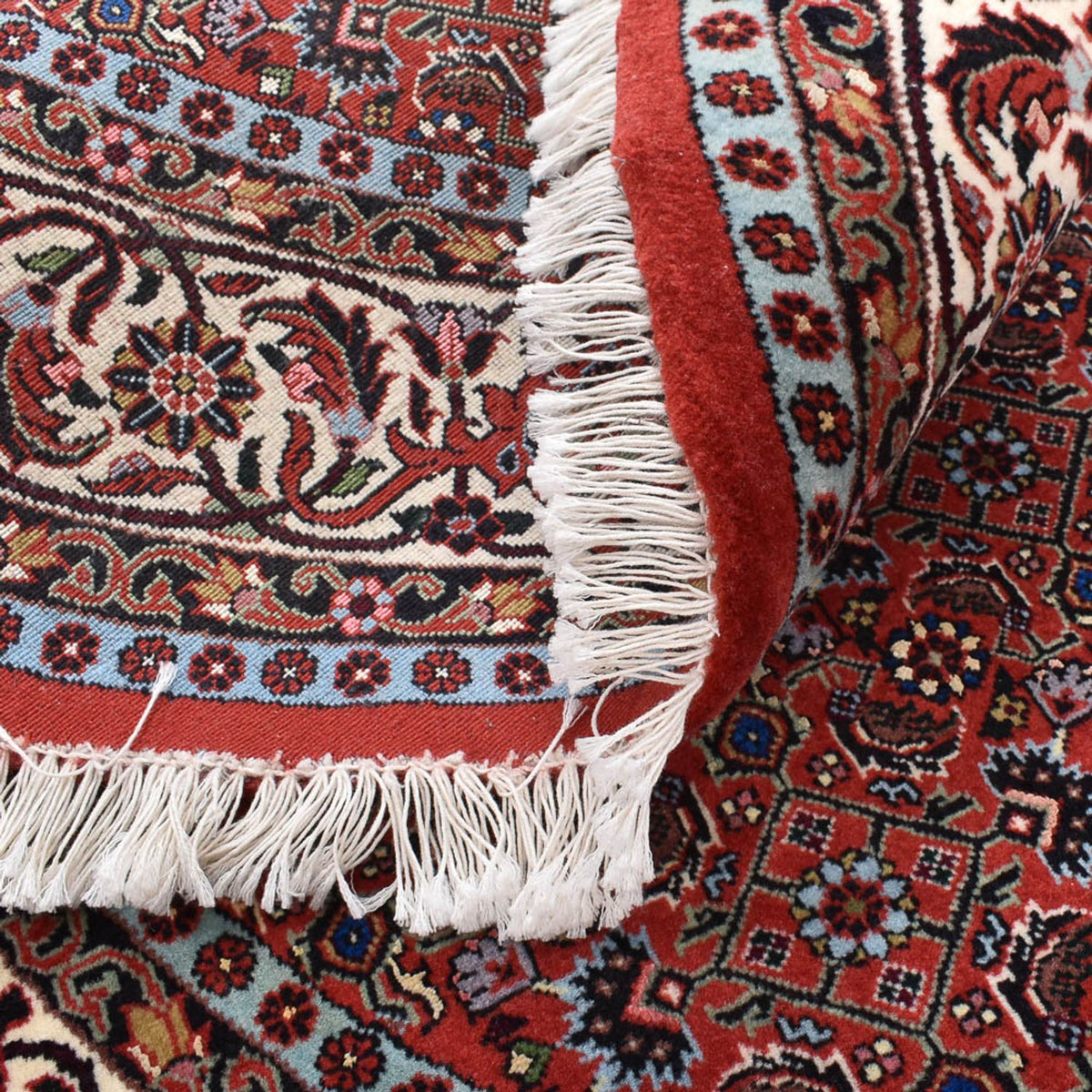 Alfombra persa - Bidjar redondo  - 150 x 150 cm - rojo oscuro