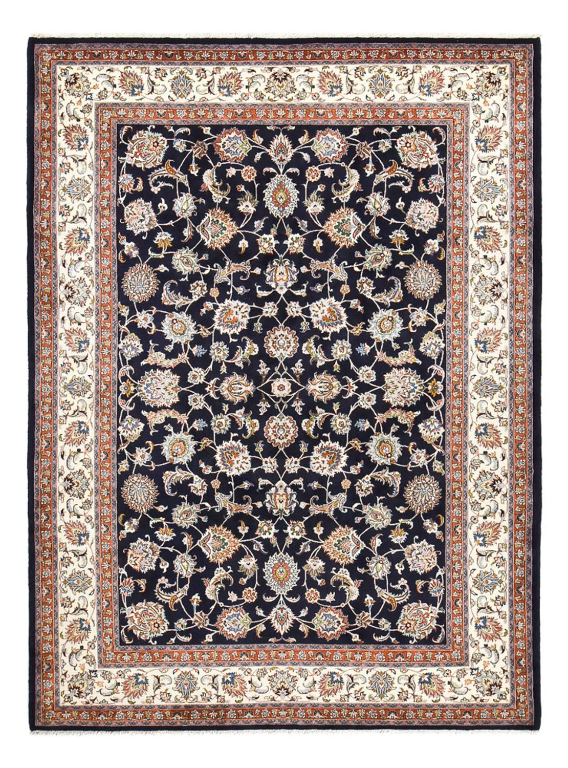 Alfombra persa - Clásica - Real - 344 x 252 cm - azul oscuro