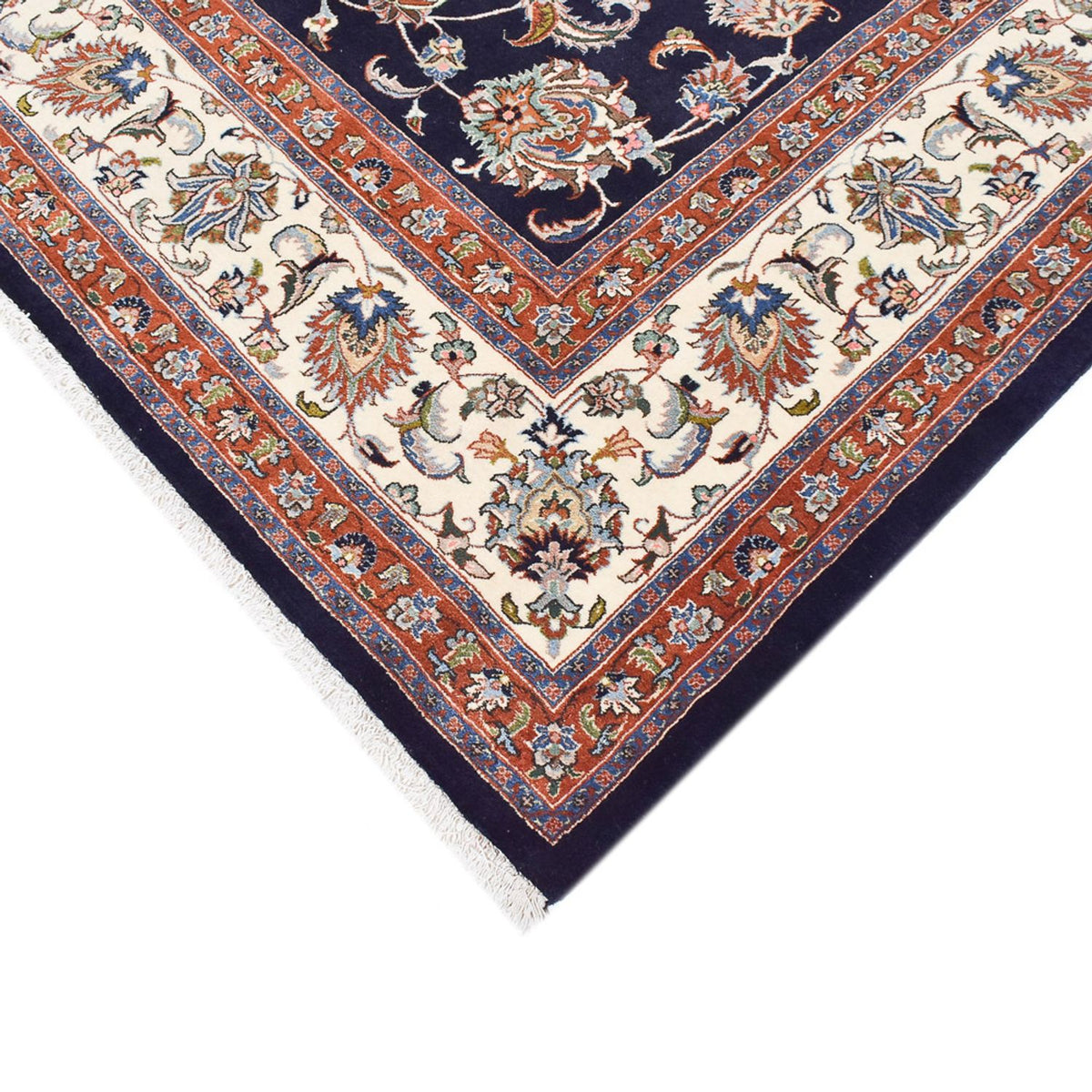 Alfombra persa - Clásica - Real - 344 x 252 cm - azul oscuro