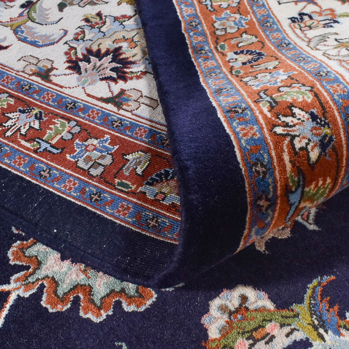 Alfombra persa - Clásica - Real - 344 x 252 cm - azul oscuro