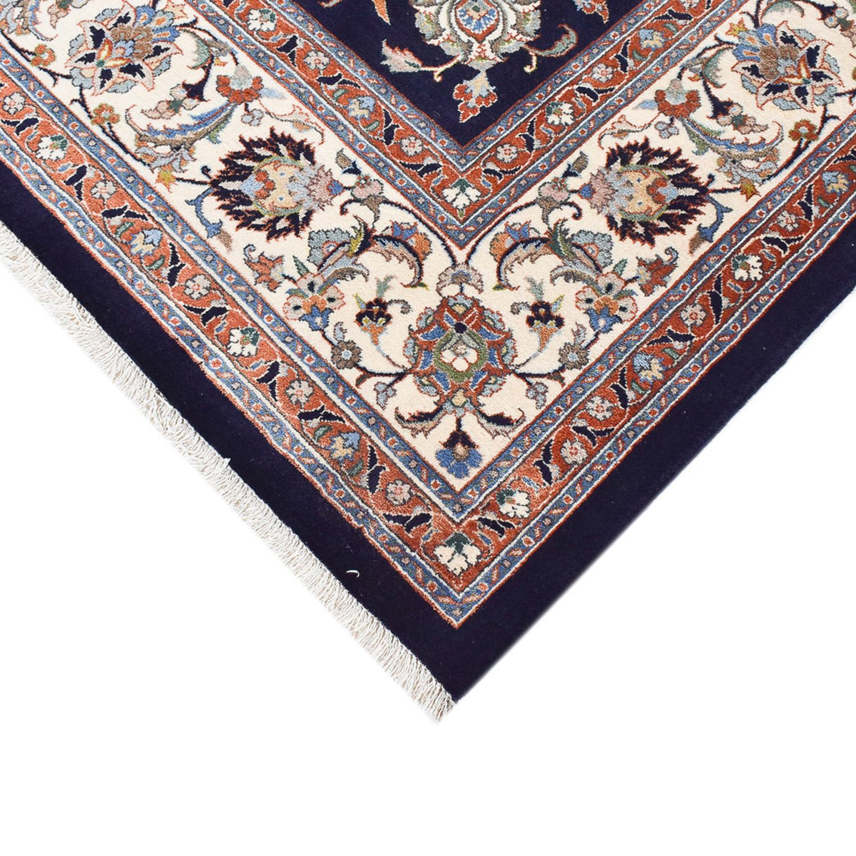 Alfombra persa - Clásica - Real - 341 x 252 cm - azul oscuro