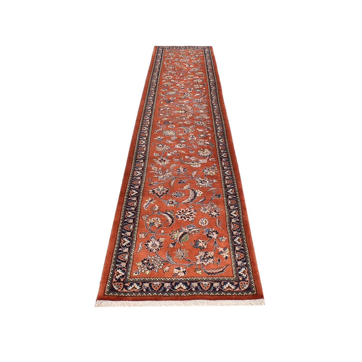 Alfombra de pasillo Alfombra persa - Clásica - 395 x 74 cm - naranja