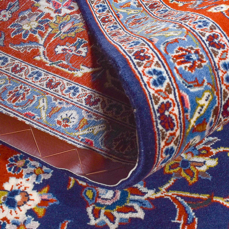 Alfombra persa - Keshan - 350 x 255 cm - azul oscuro