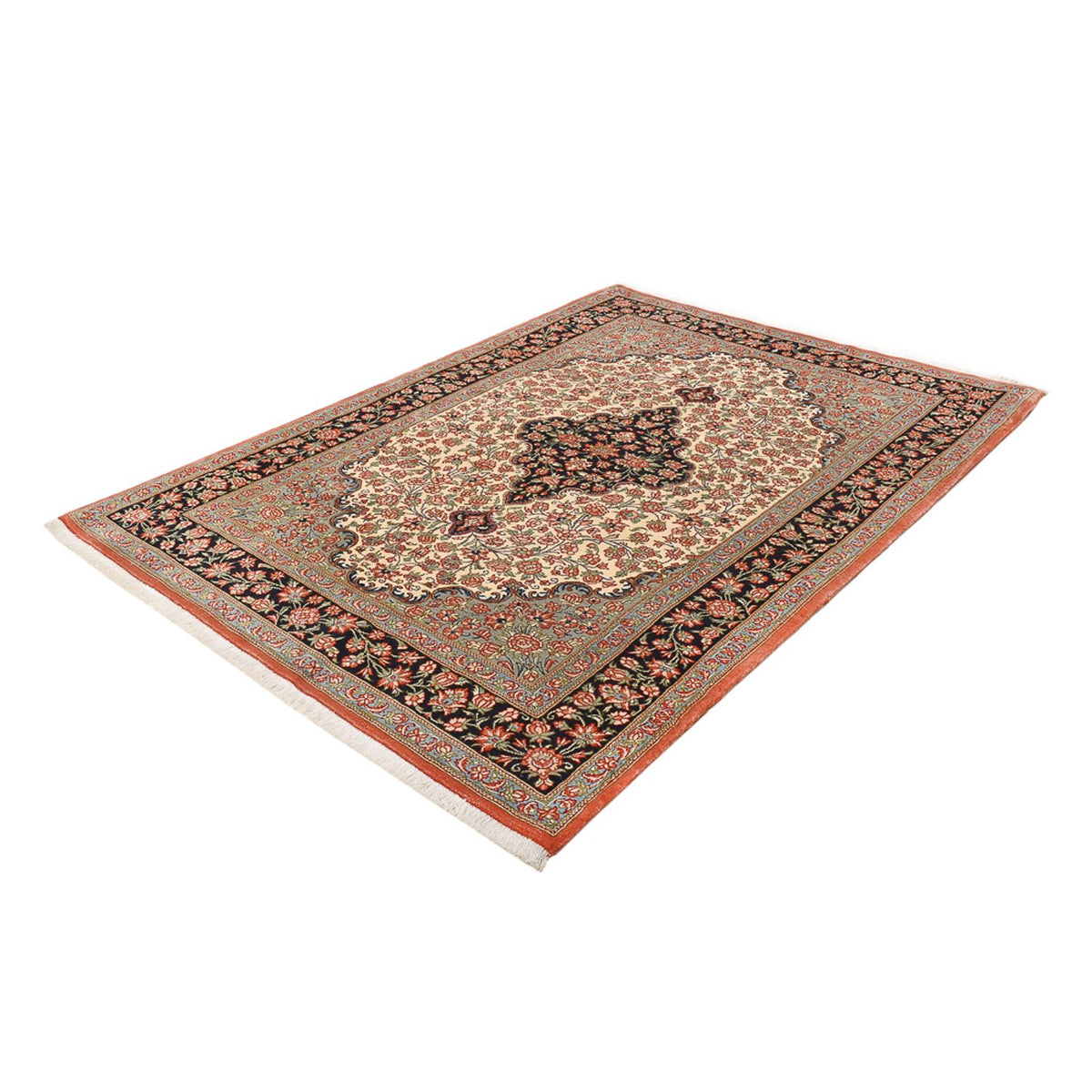 Alfombra persa - Clásica - 215 x 146 cm - beige oscuro