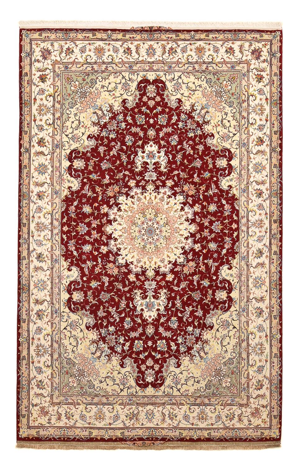 Alfombra Persa - Tabriz - Real - 305 x 198 cm - rojo